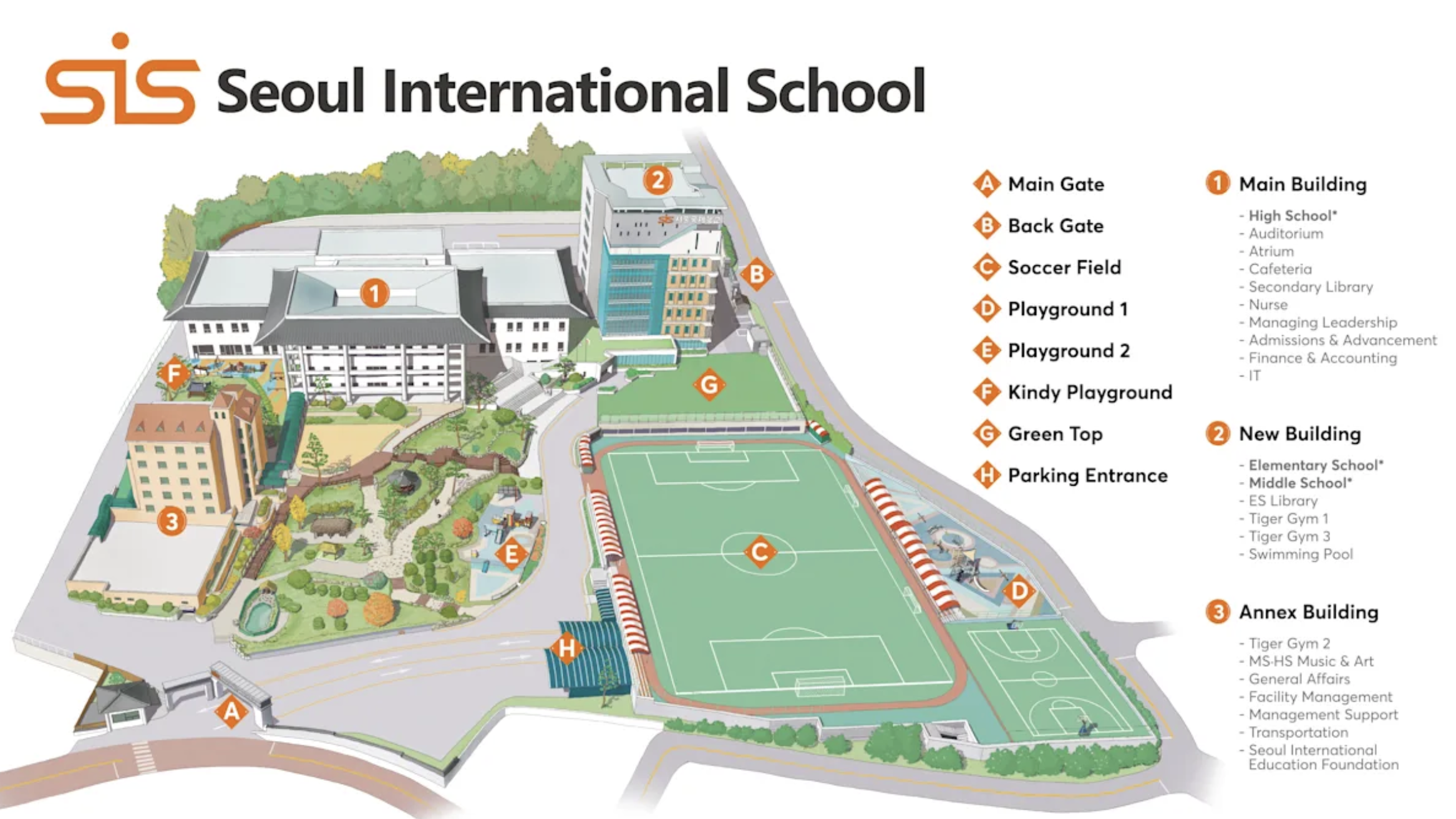 Seoul International School Campus Map